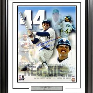 REGGIE JACKSON AUTOGRAPHED FRAMED 16X20 PHOTO YANKEES MR. OCTOBER PSA/DNA 200371 Free Shipping With Credit Card