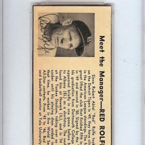 Red Rolfe Autographed 2x4.5 Newspaper Page Photo Yankees Tigers PSA/DNA 83908572 Buy Cheap Classic