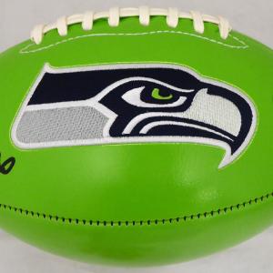 SHAQUEM & SHAQUILL GRIFFIN AUTOGRAPHED SEAHAWKS GREEN LOGO FOOTBALL MCS 178326 Quality Free Shipping Low Pice