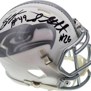 SHAQUEM & SHAQUILL GRIFFIN AUTOGRAPHED SEAHAWKS ICE SPEED MINI HELMET MCS 134375 Cheap Visa Payment