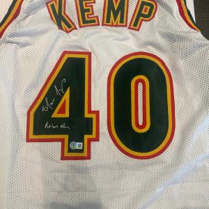 Shawn Kemp signed custom Sonics jersey with "Reign Man"ins Limited Edition Sale Online