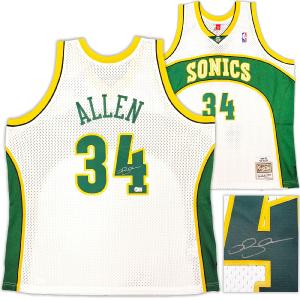 SONICS RAY ALLEN AUTOGRAPHED AUTHENTIC M&N SWINGMAN JERSEY XXL BECKETT 221296 Clearance Clearance
