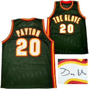 SONICS GARY PAYTON AUTOGRAPHED DARK GREEN & RED JERSEY BECKETT QR 203422 Cheap Pice From China