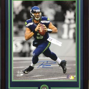Russell Wilson signed 16x20 photo framed Seahawks coin mint autograph holo COA Discount Popular