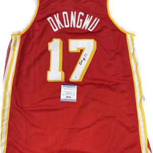 Onyeka Okongwu signed jersey PSA/DNA Atlanta Hawks Autographed Clearance Fake