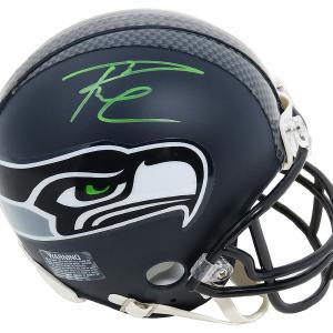 Russell Wilson Signed Seattle Seahawks Riddell Mini Helmet (Wilson Player Holo) Discount Exclusive