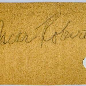 Oscar Robertson Autographed Vintage Cut Signature (JSA) Cheap Good Selling