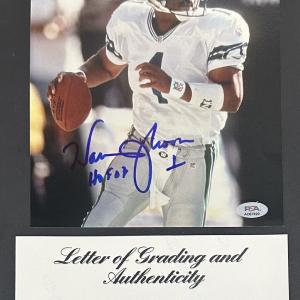 Warren Moon Signed 8x10 Photo Seattle Seahawks HOF 06 PSA 10 GEM MINT AUTO LOA Low Pice Fee Shipping Online