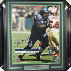 WALTER JONES AUTOGRAPHED SIGNED FRAMED 16X20 PHOTO SEAHAWKS MCS HOLO 99723 For Cheap