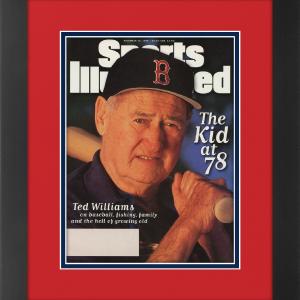 Ted Williams Boston Red Sox and Hall Of Famer Matted and Framed Sports Illustrated Magazine. November 25, 1996 Original Issue Quality Free Shipping