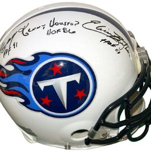 Tennessee Titans Signed OFC Riddell NFL Authentic Helmet  7 Sig HOF Legends Cheap Sale Discounts