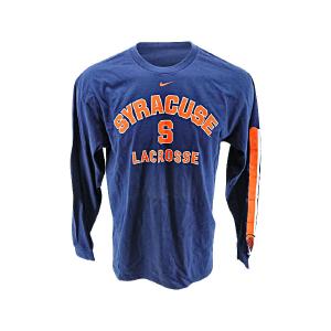 Syracuse University Orange Lacrosse Navy Nike Cotton Long Sleeve Shirt (size L) Large New With Tags Clearance Best Seller