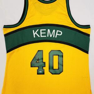 Supersonics Shawn Kemp Auto 1994-95 M&N Yellow Jersey XXL Signed Twice MCS 93506 Cost Cheap Pice