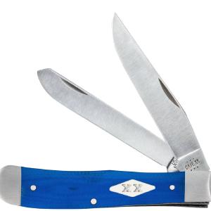 Case Trapper Blue G-10 Satin Stainless 16750 Pocket Knife CLOSEOUT - Only 1 Left! Outlet With Credit Card