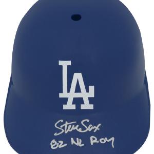 Steve Sax Signed Dodgers Souvenir Replica Batting Helmet w/82 NL ROY - (SS COA) Discount Collections