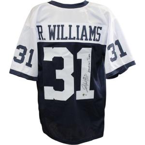 Roy Williams Autographed/Signed White Pro Style Jersey Insc. BAS 44068 Affordable Cheap Pice