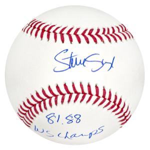 Steve Sax Signed Rawlings Official MLB Baseball w/81, 88 Champs - (SCHWARTZ COA) Cheap Sale Best Pices
