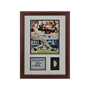 Ken Griffey Jr. Cincinatti Reds Tristar Game Used Bat Piece Thick Wood Framed Collage Outlet 2025 Unisex