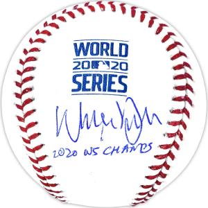 WALKER BUEHLER AUTOGRAPHED 2020 WORLD SERIES BASEBALL 2020 CHAMPS BECKETT 203868 Discount For Nice