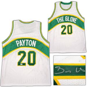 SEATTLE SUPERSONICS GARY PAYTON AUTOGRAPHED WHITE JERSEY BECKETT BAS QR 203420 Brand New Unisex Cheap Online
