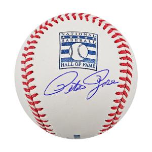 Pete Rose Cincinnati Reds Autographed Signed Hall Of Fame Logo Baseball (JSA Holo #AV64442) Discount Visit New