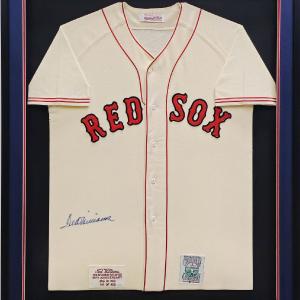 Red Sox Ted Williams Autographed Framed Authentic Mitchell & Ness Jersey JSA Free Shipping New Styles