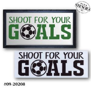 Shoot For Your Goals Stencil 2025 New