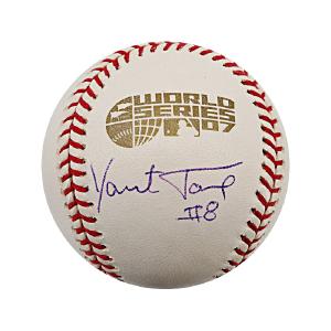 Yorvit Torrealba Colorado Rockies Autographed Signed 2007 World Series Logo Baseball (JSA COA) Free Shipping Shop Offer