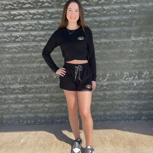 Women's Mizzou LS Crop Top Discount Great Deals