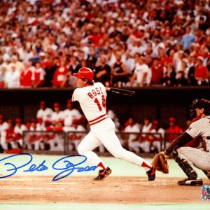 PETE ROSE AUTOGRAPHED 8X10 PHOTO CINCINNATI REDS HIT KING PR HOLO STOCK #229041 Sale Professional