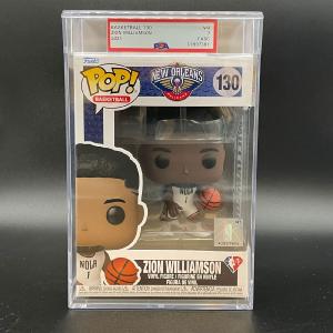 Zion Williamson Encapsulated Funko Pop #130 PSA NM 7 FASC Pelicans Sale Popular