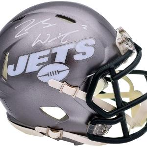 ZACH WILSON AUTOGRAPHED JETS FLASH SILVER SPEED MINI HELMET BECKETT QR 198873 In China