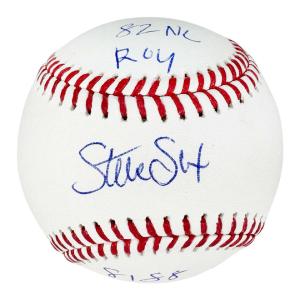 Steve Sax Signed 82 NL ROY and 81, 88 WSC Inscription Rawlings Official Major Le 2025 New