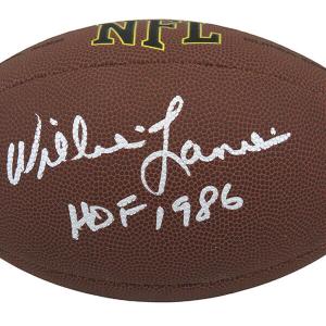 Willie Lanier Signed Wilson Super Grip Full Size NFL Football w/HOF'86 -(SS COA) Online