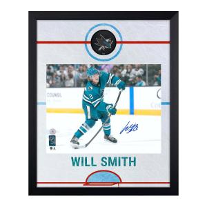 Will Smith Autographed San Jose Sharks Graphic Rink 19x23 Frame Sale Enjoy
