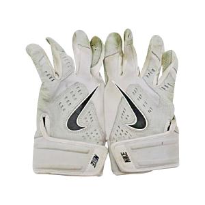 Victor Caratini Milwaukee Brewers Game Used Inscibed White Batting Gloves (A) (Caratini CX LOA) Clearance Sast