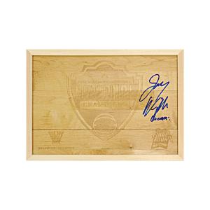 Villanova University Authentic 12"x15" Engraved Piece of 2018 Men's Final Four Basketball Court from the Alomodome in San Antonio, Texas - Autographed by Jay Wright For Sale Free Shipping