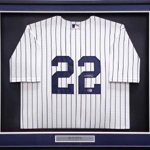 YANKEES JUAN SOTO AUTOGRAPHED FRAMED WHITE NIKE JERSEY BECKETT QR 230201 Cheap Sale Cost