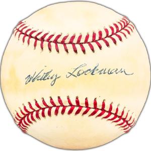 Whitey Lockman Autographed Official NL Baseball New York Giants Beckett #BK44404 Pay With Paypal For Sale