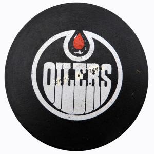 Unsigned Edmonton Oilers Vintage WHA Official Game Puck SKU #123616 Cheapest Sale Online