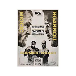 UFC 220: Miocic vs Ngannou Replica Event Poster on 18"x26" Stretched Canvas Clearance Classic
