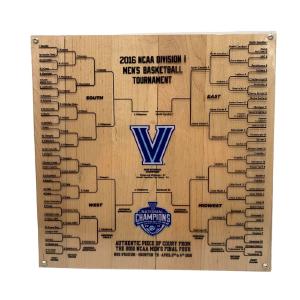 Villanova University Authentic 12"x12" Piece of 2016 Men's Final Four Basketball Court with National Championship Tournament Bracket Discount Shop Offer