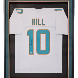 Tyreek Hill Miami Signed Framed Custom White Football Jersey BAS ITP Buy Cheap Tumblr