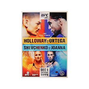 UFC 231: Holloway vs Ortega Replica Event Poster on 18"x26" Stretched Canvas Cheap Sale Big Discount