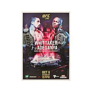UFC 243: Whittaker vs Adesanya Replica Event Poster on 18"x26" Stretched Canvas Discount Fast Delivery
