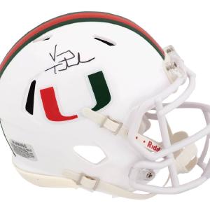 Vinny Testaverde Signed Miami White Riddell Speed Mini Helmet - (SCHWARTZ COA) Discount Purchase