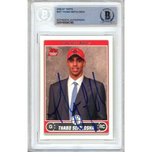 Thabo Sefolosha Chicago Bulls Signed 2006-07 Topps Basketball Card Beckett Auth Auto Slab Cheap Sale Big Sale