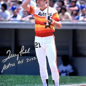 Terry Puhl Signed Houston Astros 8x10 Photo Inscribed Astros HOF 2022 TRISTAR For Cheap