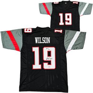 TEXAS TECH TYREE WILSON AUTOGRAPHED BLACK JERSEY GUNS UP BECKETT WITNESS 215902 Free Shipping Fashionable