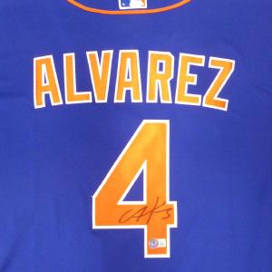 Mets Francisco Alvarez Autographed Blue Nike Jersey Size XL Beckett QR #W676650 Discount Brand New Unisex